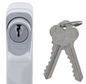 Carbine Australia Showcase Lock - 3 Modes - With 530 Cylinder C4 Keyway -Satin Chrome  and Black