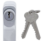 Carbine Australia Showcase Lock - 3 Modes - With 530 Cylinder C4 Keyway -Satin Chrome  and Black