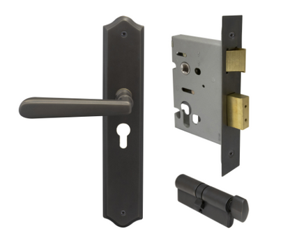 Windsor Premium NZ Villa Longplate Traditional Entrance Set - E48 Priced Per Set- Available in 13 Colours