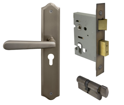 Windsor Premium NZ Villa Longplate Traditional Entrance Set - E48 Priced Per Set- Available in 13 Colours
