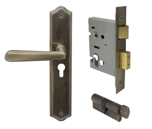 Windsor Premium NZ Villa Longplate Traditional Entrance Set - E48 Priced Per Set- Available in 13 Colours