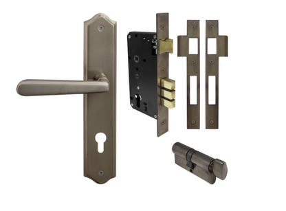 Windsor Premium NZ Villa Longplate Traditional Entrance Set - E85 Priced Per Set- Available in 13 Colours