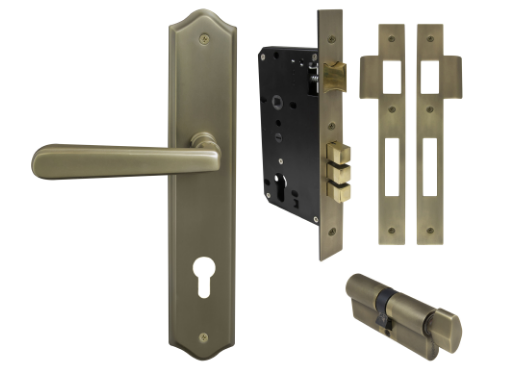 Windsor Premium NZ Villa Longplate Traditional Entrance Set - E85 Priced Per Set- Available in 13 Colours