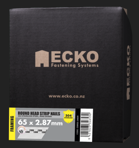 Ecko Round Head 304Stainless Steel Ring Gasless 2.87x60,65mm,3.05x75mm Pack of 1000