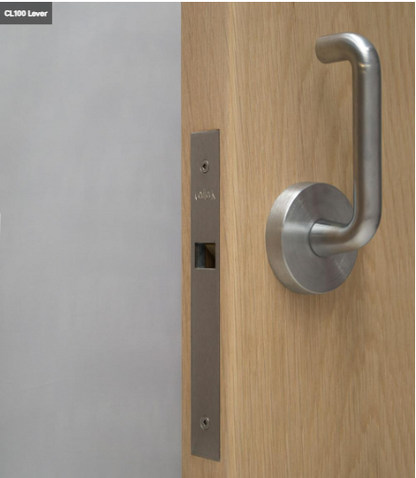 Cavity Slider For Doors Cavilock CL100 Left Hand Lever/Right Hand Flushturn & Right Hand Turn Right Hand Exit Free -Satin Chrome & Polished Brass