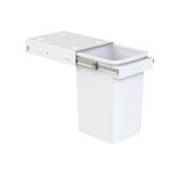 Hideaway Waste Bin ,Compact Range, 1 x 20Litres Bucket Width 260 x Height 415 x Depth ,360mm , Handle pull, & Door pull-Arctic White & Cinder( Available in 8 sizes : 1 x 15ltr,1x 20ltr ,1 x 40ltr ,1 x 50ltr ,2 x 15ltr ,2 x 20ltr ,2 x 35ltr ,2 x 40ltr )