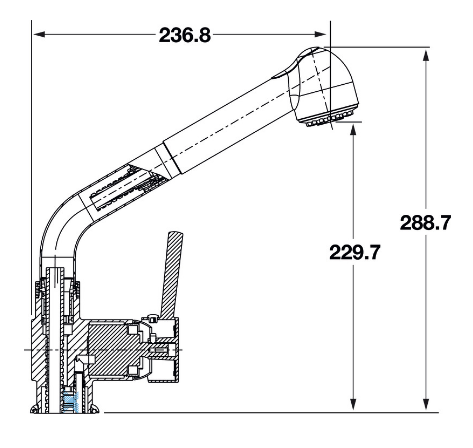 Blanco Germany Mixer Tap, With Pull-Out Vegie Spray  Short & Long Type - Polished Chrome