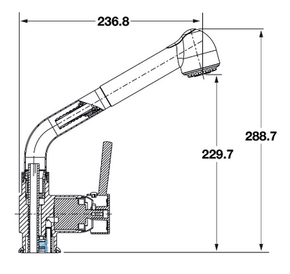 Blanco Germany Mixer Tap, With Pull-Out Vegie Spray  Short & Long Type - Polished Chrome