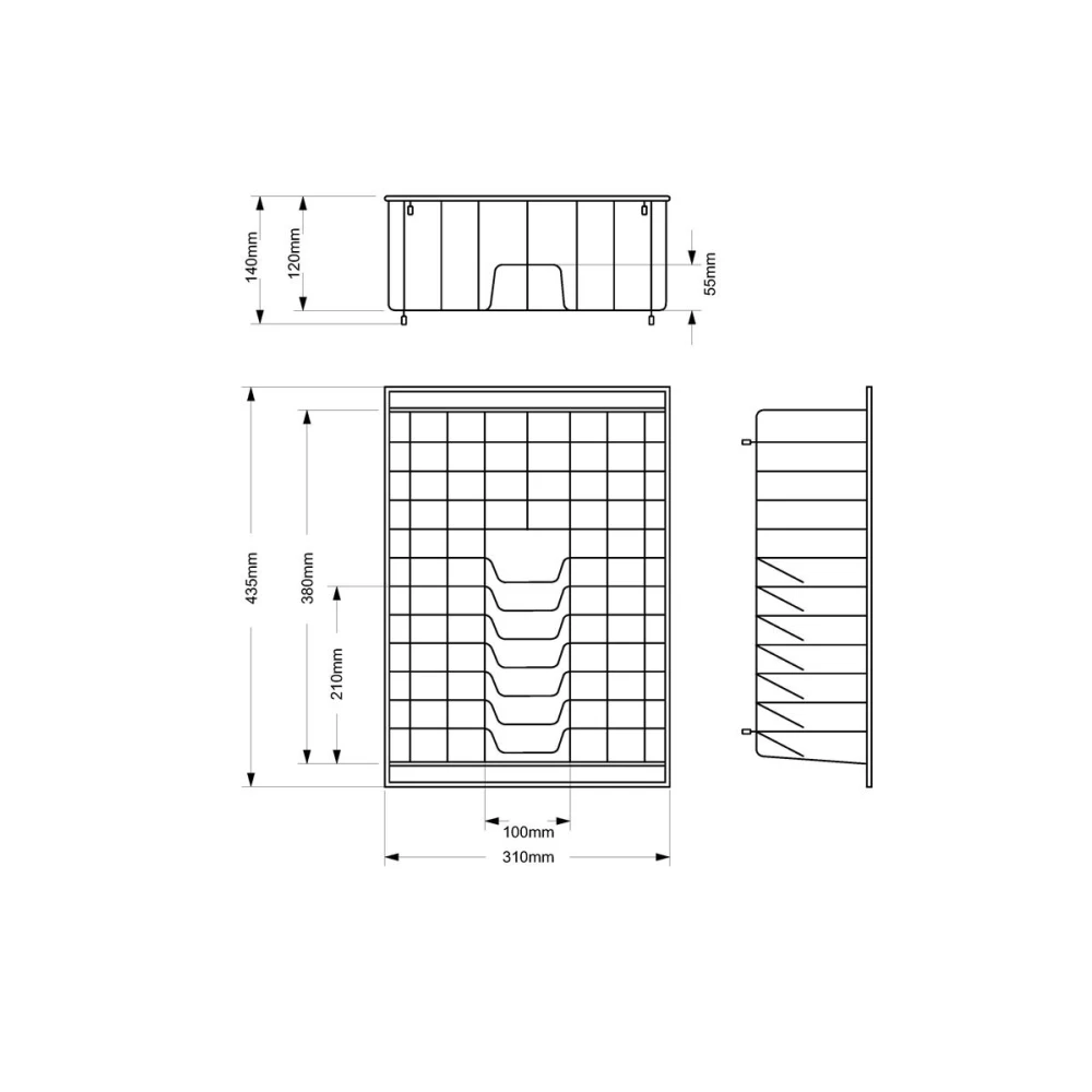 MERCER AD024 DISH RACK STAINLESS STEEL