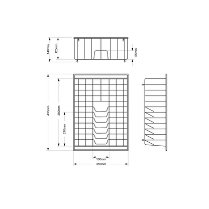 MERCER AD024 DISH RACK STAINLESS STEEL