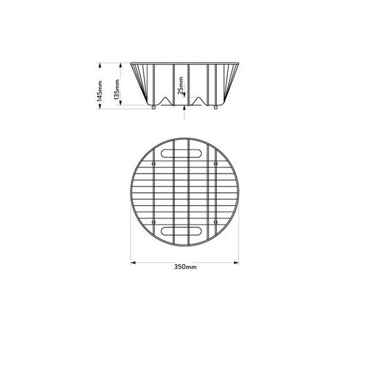 MERCER AD050 ROUND DISH RACK STAINLESS STEEL