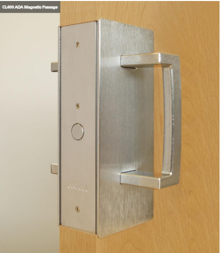 Cavity Slider for Doors CaviLock CL406 ADA Passage with Magnet 46-52mm - Available in 6 Colours :  Bright Chrome ,Satin Chrome, Oil Rubbed Bronze ,Satin Nickel, Matte Black & Custom Finish