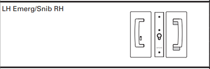 Cavity Slider for Doors Cavilock CL406 ADA Privacy Right Handle Snib Left Handle Emergency 46-52mm - Available in 6 Colours :  Bright Chrome ,Satin Chrome, Oil Rubbed Bronze ,Satin Nickel, Matte Black ,Custom Finish