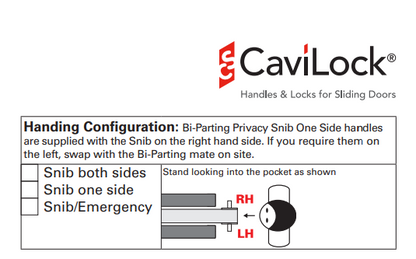 Cavity Slider for Doors Cavilock CL406 ADA BI-Parting Set Passage with Magnet 46-52mm-Available in 6 Colours :  Bright Chrome ,Satin Chrome, Oil Rubbed Bronze ,Satin Nickel, Matte Black ,Custom Finish