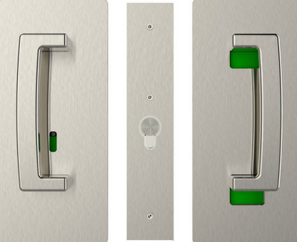 Cavity Slider for Doors Cavilock CL406 ADA BI-Parting Set Privacy Right Handle Snib Left Handle Emergency 40-46mm -Available in 6 Colours :  Bright Chrome ,Satin Chrome, Oil Rubbed Bronze ,Satin Nickel, Matte Black ,Custom Finish