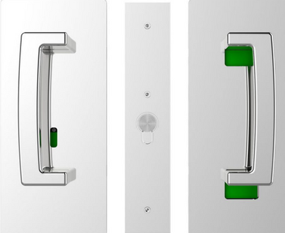 Cavity Slider for Doors Cavilock CL406 ADA BI-Parting Set Privacy Right Handle Snib Left Handle Emergency 40-46mm -Available in 6 Colours :  Bright Chrome ,Satin Chrome, Oil Rubbed Bronze ,Satin Nickel, Matte Black ,Custom Finish