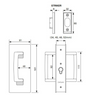 Cavity Slider for Doors Cavilock CL406 ADA BI-Parting Set Privacy Right Handle Snib Left Handle Emergency 40-46mm -Available in 6 Colours :  Bright Chrome ,Satin Chrome, Oil Rubbed Bronze ,Satin Nickel, Matte Black ,Custom Finish
