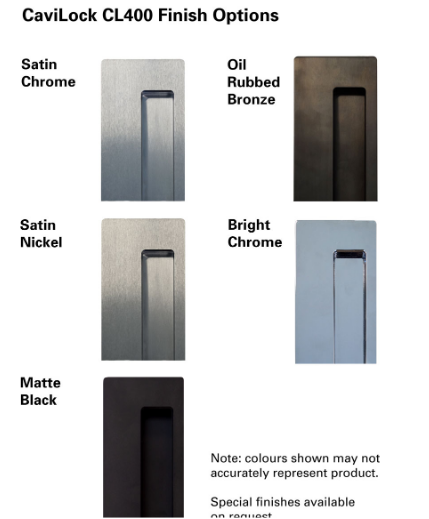 Cavity Slider for Doors Cavilock CL406 ADA Privacy Right Handle Snib Left Handle Emergency 33-40mm- Available in 6 Colours :  Bright Chrome ,Satin Chrome, Oil Rubbed Bronze ,Satin Nickel, Matte Black ,Custom Finish