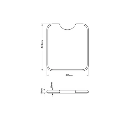 MERCER AF018 WOODEN FOOD CHOPPING BOARD  F2 (BELLA)