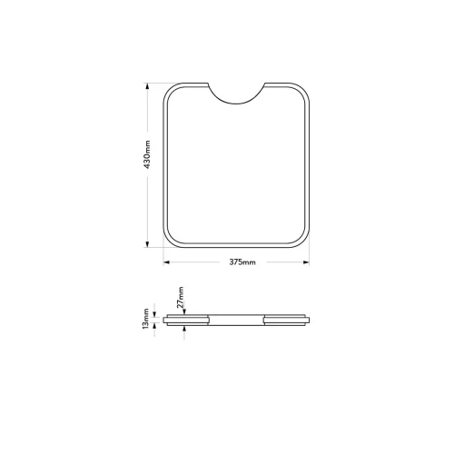 MERCER AF018 WOODEN FOOD CHOPPING BOARD LAUNDRY TUB AUTODRAIN KIT