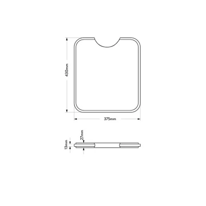 MERCER AF018 WOODEN FOOD CHOPPING BOARD LAUNDRY TUB AUTODRAIN KIT