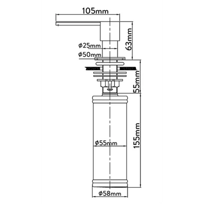 MERCER AL047 AURORA LOTION COPPER DISPENSER