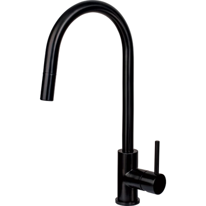 MERCER AM012 LISBON GOOSENECK PULLOUT MIXER BLACK PVD