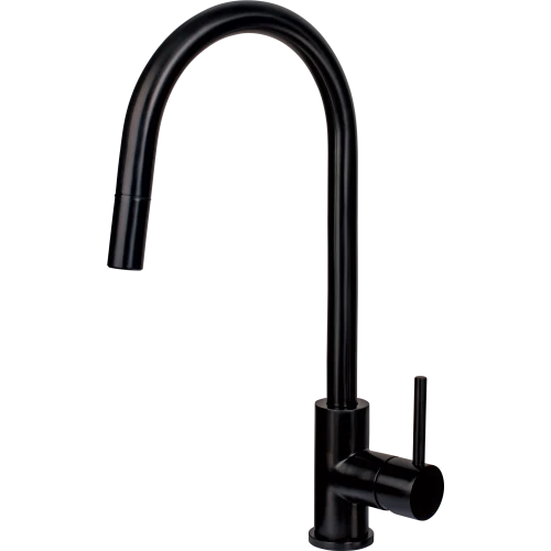 MERCER AM012 LISBON GOOSENECK PULLOUT MIXER BLACK PVD