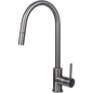 MERCER AURORA LISBON GOOSENECK PULLOUT MIXER IN 5 COLOURS-STAINLESS STEEL ,  BLACK ,GUN METAL ,COPPER ,BRASS