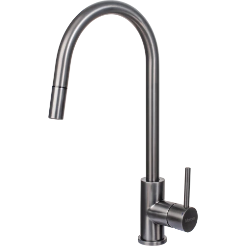 MERCER 9 LISBON GOOSENECK PULLOUT MIXER GUNMETAL PVD
