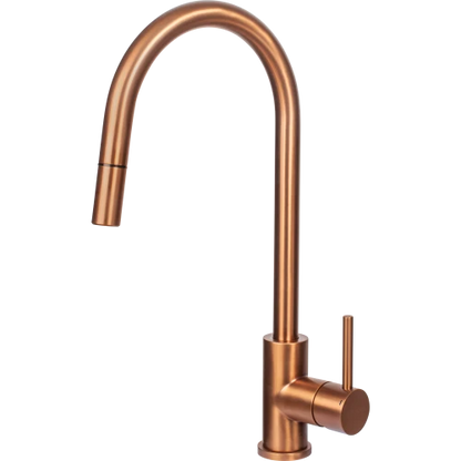 MERCER AM015 LISBON GOOSENECK PULLOUT MIXER COPPER PVD