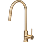 MERCER AM017 LISBON GOOSENECK PULLOUT MIXER BRASS PVD