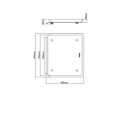 MERCER AURORA DRAINING TRAY  IN 4 COLOURS - GUN METAL, BLACK. COPPER, BRASS.