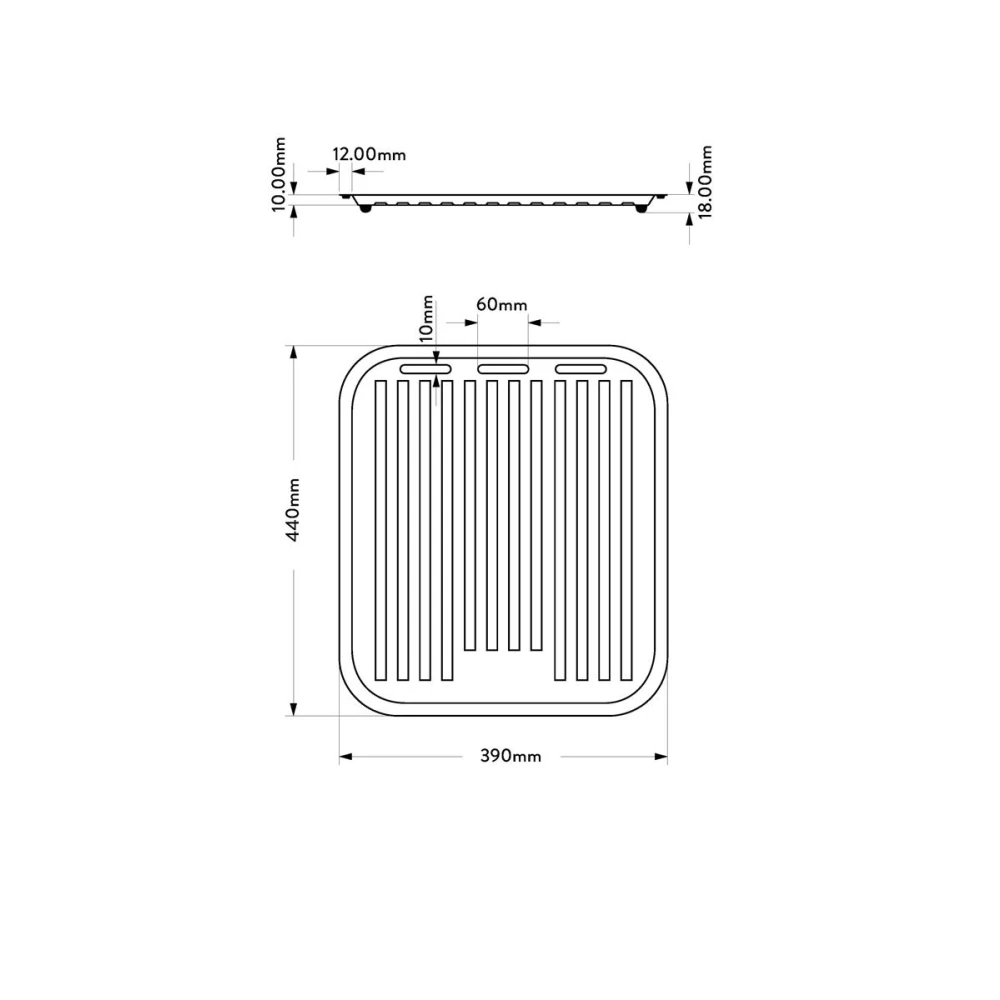 MERCER AT032 BELLA 15MM DRAINER TRAY STAINLESS STEEL