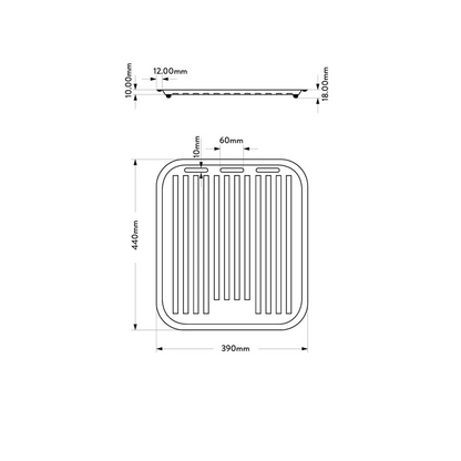 MERCER AT032 BELLA 15MM DRAINER TRAY STAINLESS STEEL