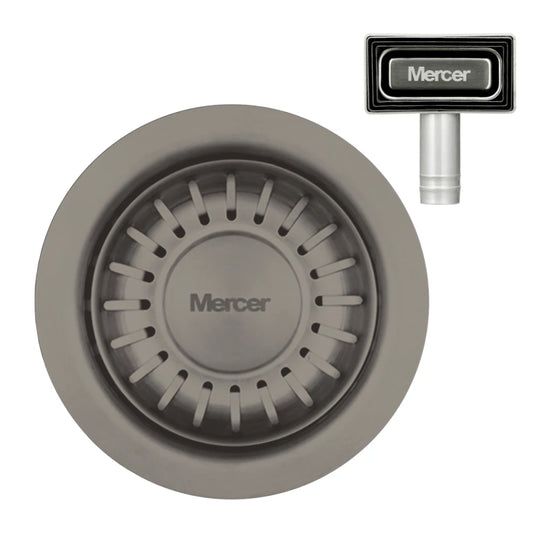 MERCER AURORA WASTE RECTANGLE AND ROUND WITH OVERFLOW IN 4 COLOURS - GUN METAL, BLACK,COPPER, BRASS.