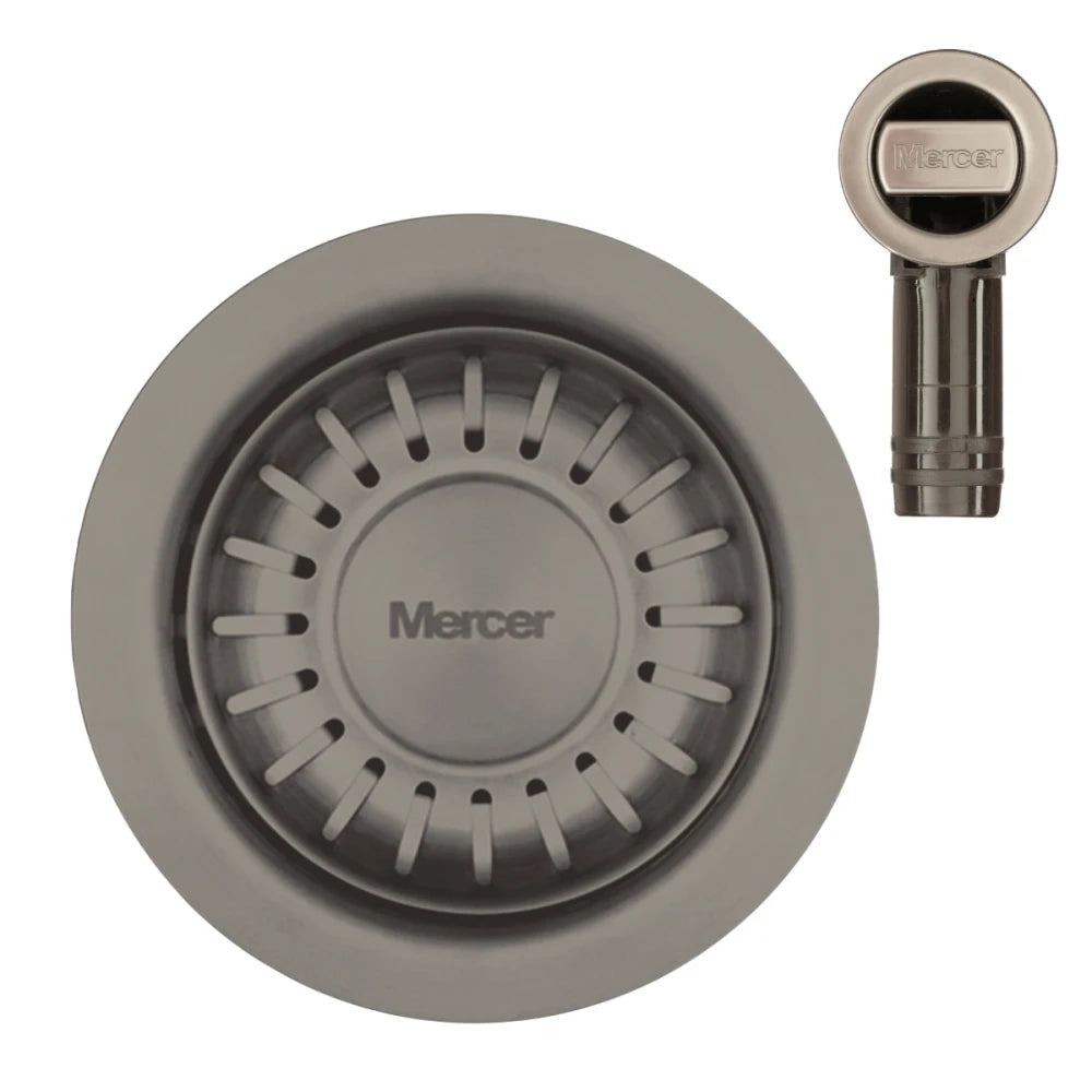 MERCER AURORA WASTE RECTANGLE AND ROUND WITH OVERFLOW  IN 4 COLOURS - GUN METAL, BLACK,COPPER, BRASS.