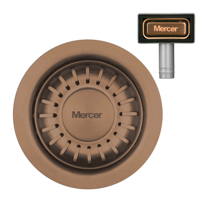 MERCER AURORA WASTE RECTANGLE AND ROUND WITH OVERFLOW  IN 4 COLOURS - GUN METAL, BLACK,COPPER, BRASS.