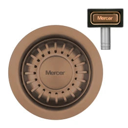 MERCER AURORA WASTE RECTANGLE AND ROUND WITH OVERFLOW  IN 4 COLOURS - GUN METAL, BLACK,COPPER, BRASS.