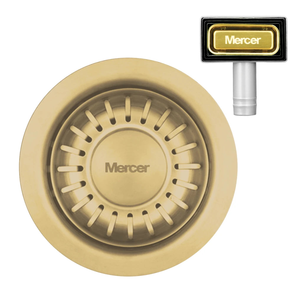 MERCER AURORA WASTE RECTANGLE AND ROUND WITH OVERFLOW  IN 4 COLOURS - GUN METAL, BLACK,COPPER, BRASS.