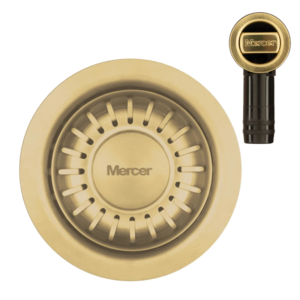 MERCER AURORA WASTE RECTANGLE AND ROUND WITH OVERFLOW  IN 4 COLOURS - GUN METAL, BLACK,COPPER, BRASS.