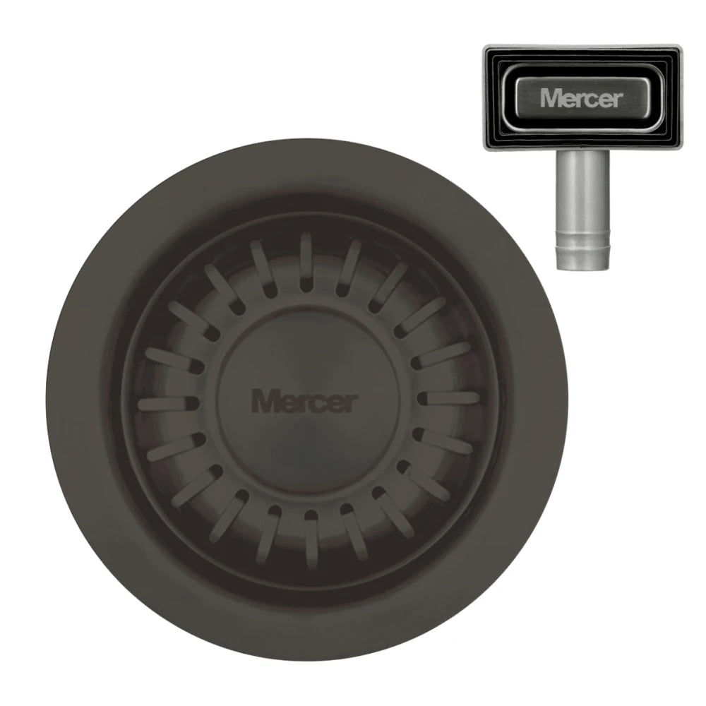 MERCER AURORA WASTE RECTANGLE AND ROUND WITH OVERFLOW  IN 4 COLOURS - GUN METAL, BLACK,COPPER, BRASS.