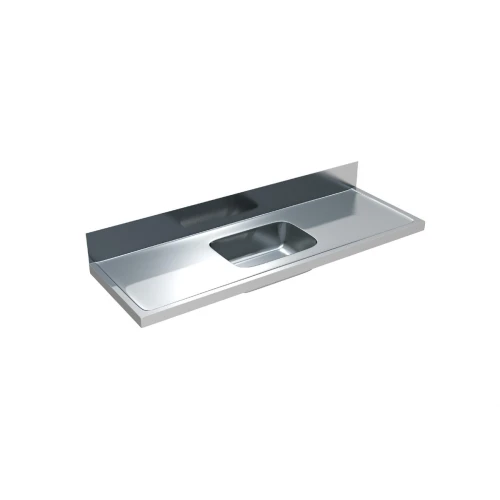 MERCER C3-500 CLASSICLINE STAINLESS STEEL 500 SERIES  CABINET MOUNT BENCH 90MM WITH OVERFLOW 304