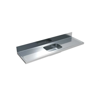 MERCER CLASSICLINE SINK BENCH STAINLESS STEEL C4-500 1675X505  CABINET 90MM WITH OVERFLOW 304