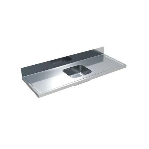 MERCER C4-600 CLASSICLINE SINK BENCH STAINLESS STEEL 600 SERIES  1675X600  CABINET MOUNT 90MM WASTE WITH OVERFLOW 304