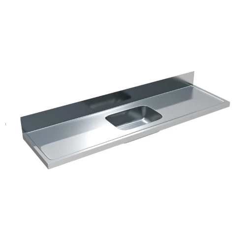 MERCER C5-500 CLASSICLINE SINK BENCH STAINLESS STEEL 500 SERIES  1825X510  CABINET MOUNT 90MM WASTE WITH OVERFLOW 304