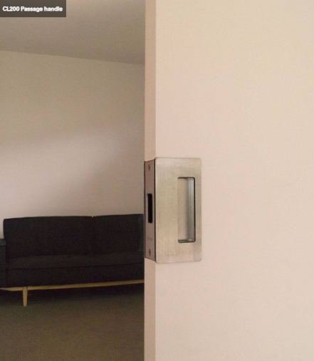 Cavity Slider for Doors CaviLock CL205 Passage 40-46mm - Available in 6 Colours :  Bright Chrome ,Satin Chrome, Oil Rubbed Bronze ,Satin Nickel, Custom Finish & Matte Black