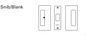 Cavity Slider for Doors CaviLock CL205 Privacy Snib Blank 33-40mm - Available in 6 Colours :  Bright Chrome ,Custom Finish ,Matte Black ,Oil Rubbed Bronze ,Satin Chrome ,Satin Nickel