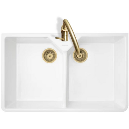 MERCER DB201 DOUBLE  BELFAST  BUTLER SINK WITH CERAMIC GLAZE