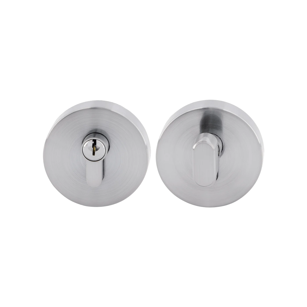 MILES NELSON ENTRANCE DOOR S RANGE ROUND,GRAPHITE AND SQUARE SINGLE CYLINDER DEADBOLT-SATIN CHROME AND BLACK